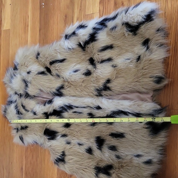 Faux Fur Leopard Vest sz Small New Directions - Picture 16 of 16